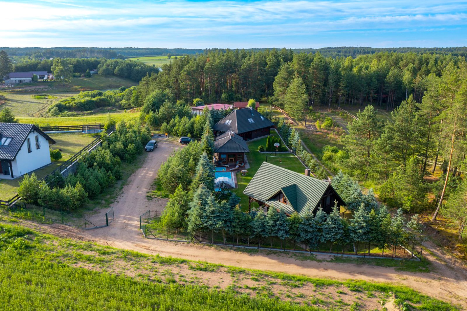 Aerial view of the area