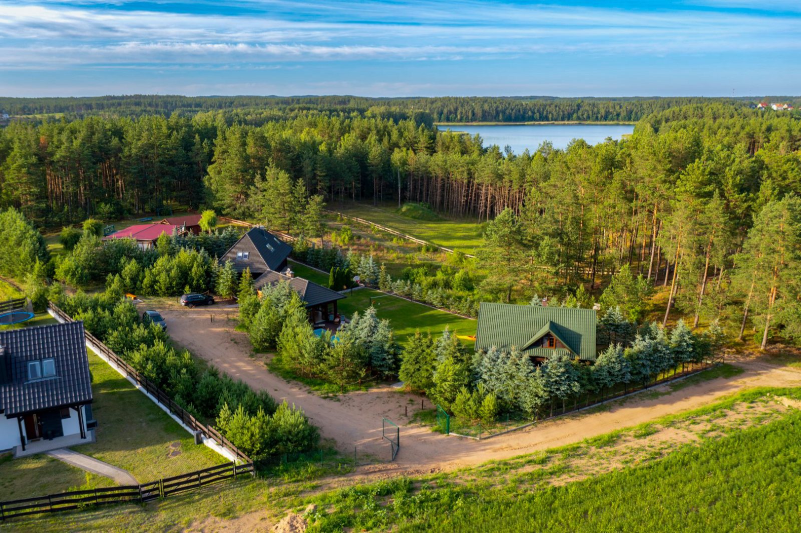 Aerial view of the area