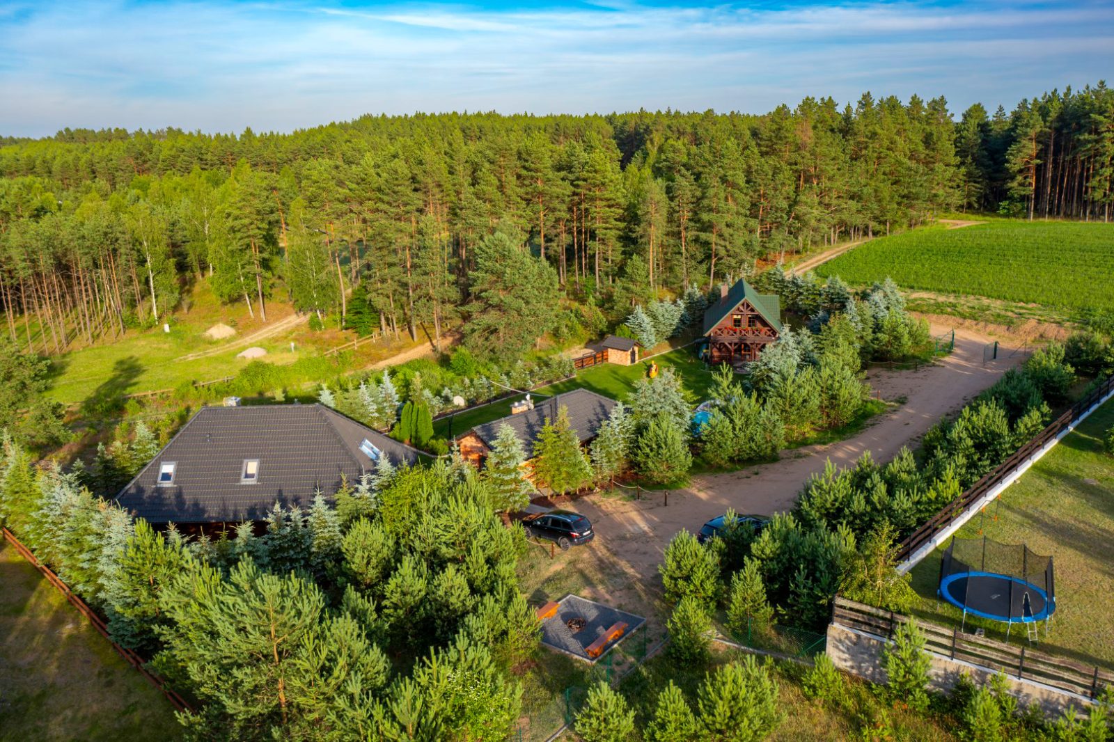 Aerial view of the area